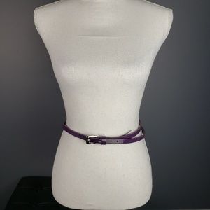 Express purple patent leather belt, SIZE S/M